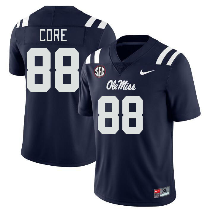 Ole Miss Rebels #88 Cody Core College Football Jerseys Stitched Sale-Navy